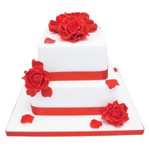 Red Roses Cake