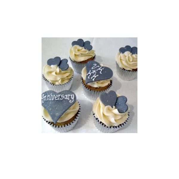 Chic Silver Cupcakes