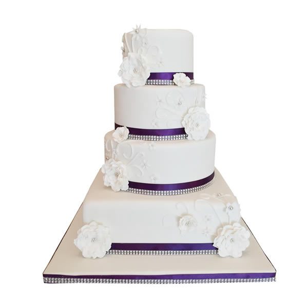 Diamante Elegance Wedding Cake