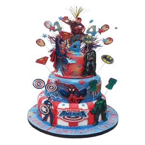 Superheroes Birthday Cake