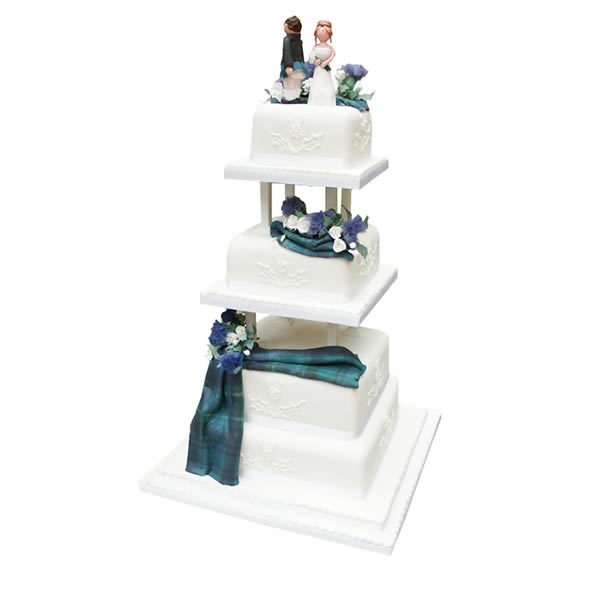 Tartan Tower Wedding Cake