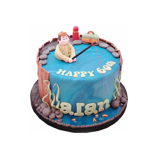 Fishing Birthday Cake 