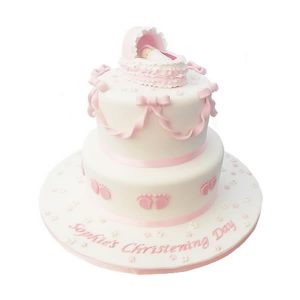 Sleeping Baby Christening Cake
